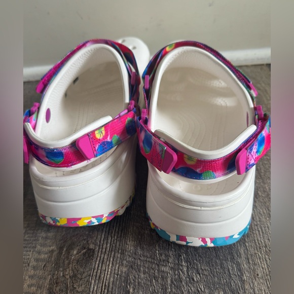 CROCS‎ CLASSIC HIKER SOLARIZED CLOG WHITE/MULTICOLOR Shoes Mens size 11 NWOT - Picture 2 of 6